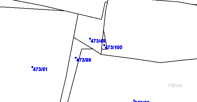 Parcela st. 350/2 v KÚ Dobronice u Chýnova, Katastrální mapa