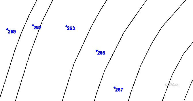 Parcela st. 266 v KÚ Dobronín, Katastrální mapa
