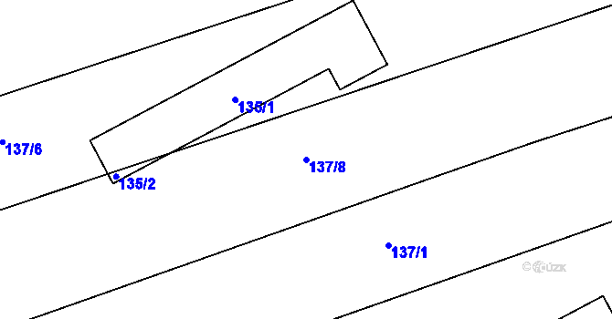 Parcela st. 137/8 v KÚ Dobroslavice, Katastrální mapa