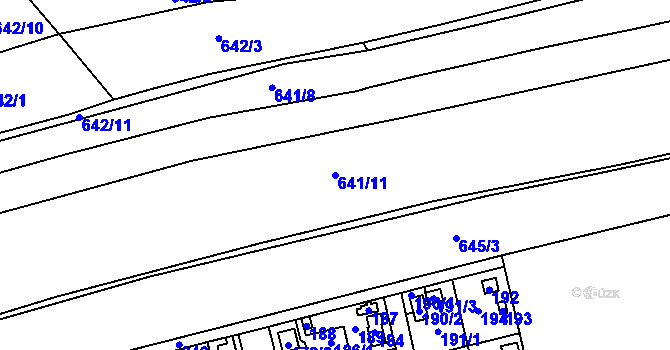 Parcela st. 641/11 v KÚ Dobroslavice, Katastrální mapa