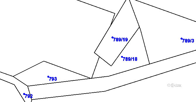 Parcela st. 789/8 v KÚ Dobroslavice, Katastrální mapa