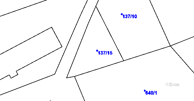 Parcela st. 137/15 v KÚ Dobroslavice, Katastrální mapa
