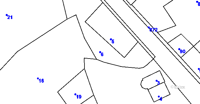 Parcela st. 6 v KÚ Dobroslavice, Katastrální mapa