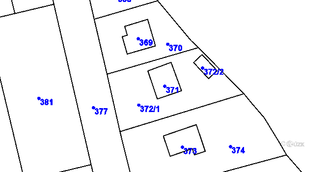 Parcela st. 371 v KÚ Dobroslavice, Katastrální mapa
