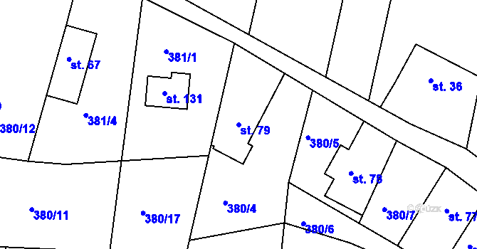 Parcela st. 79 v KÚ Dobrošov, Katastrální mapa