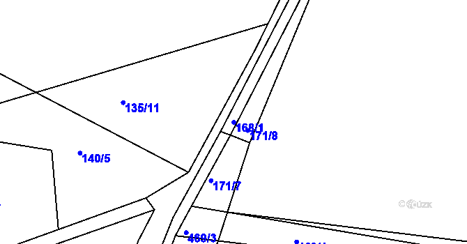 Parcela st. 168/1 v KÚ Dobrošov, Katastrální mapa