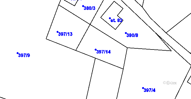 Parcela st. 397/14 v KÚ Dobrošov, Katastrální mapa