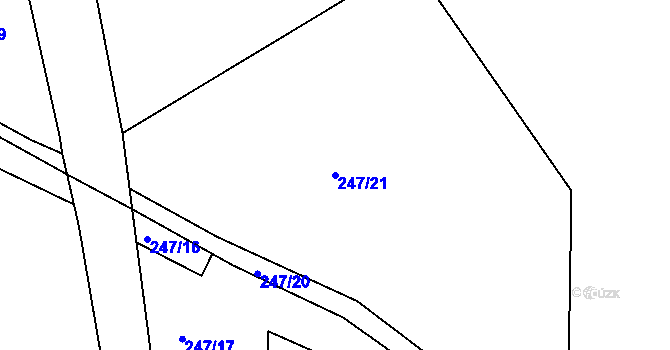 Parcela st. 247/21 v KÚ Dobrošov, Katastrální mapa