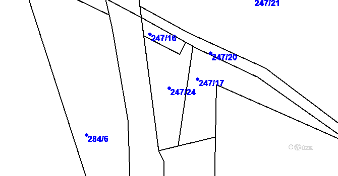 Parcela st. 247/24 v KÚ Dobrošov, Katastrální mapa