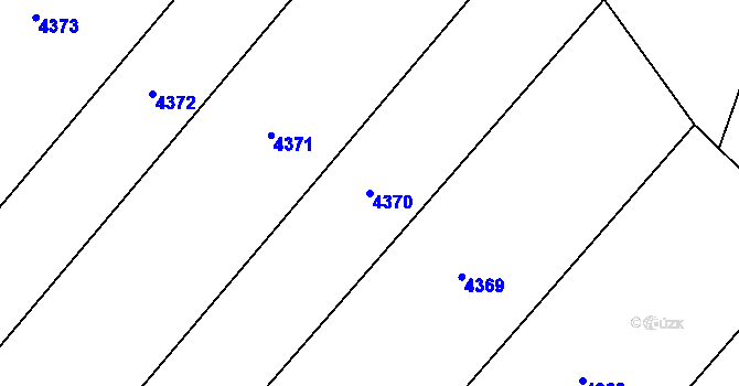 Parcela st. 4370 v KÚ Dobrotice, Katastrální mapa