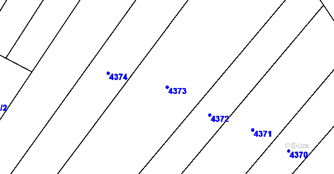 Parcela st. 4373 v KÚ Dobrotice, Katastrální mapa