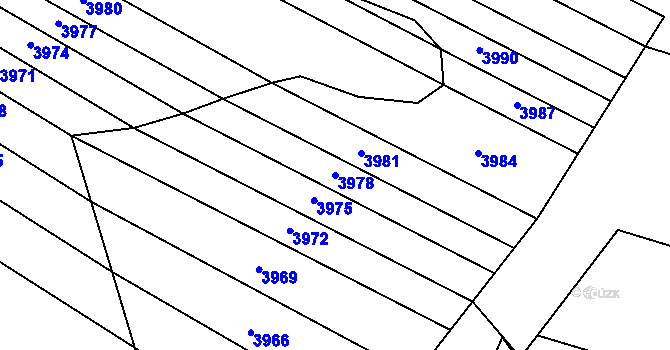 Parcela st. 3978 v KÚ Dobrotice, Katastrální mapa