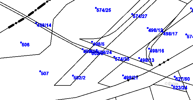 Parcela st. 574/24 v KÚ Dobrovíz, Katastrální mapa