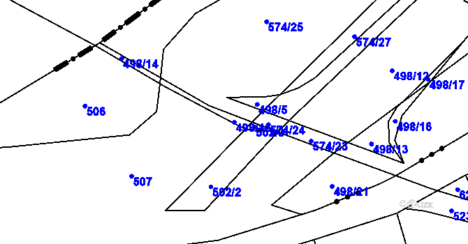 Parcela st. 498/15 v KÚ Dobrovíz, Katastrální mapa