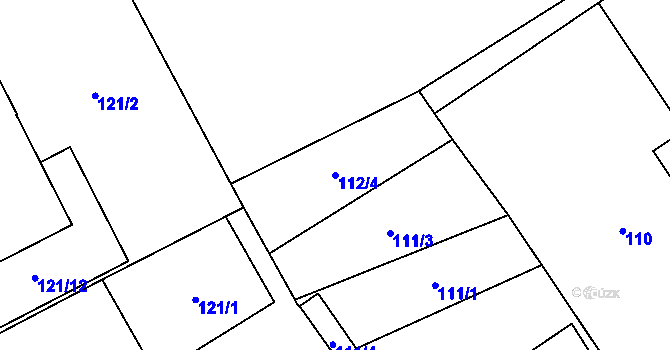 Parcela st. 112/4 v KÚ Dobruška, Katastrální mapa