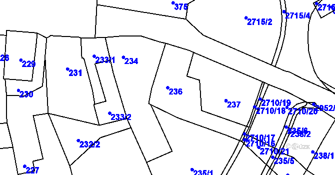 Parcela st. 236 v KÚ Dobruška, Katastrální mapa