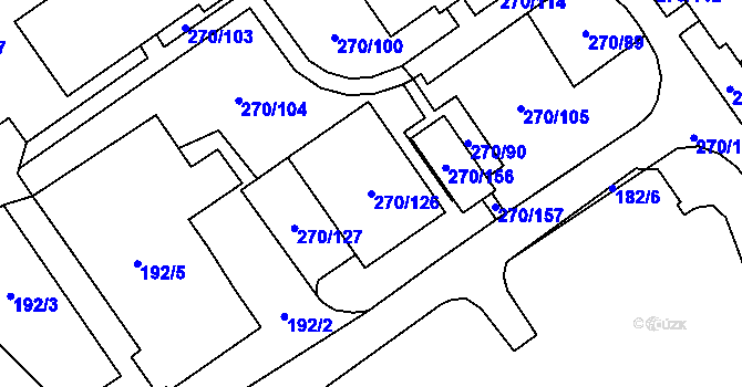 Parcela st. 270/126 v KÚ Dobruška, Katastrální mapa