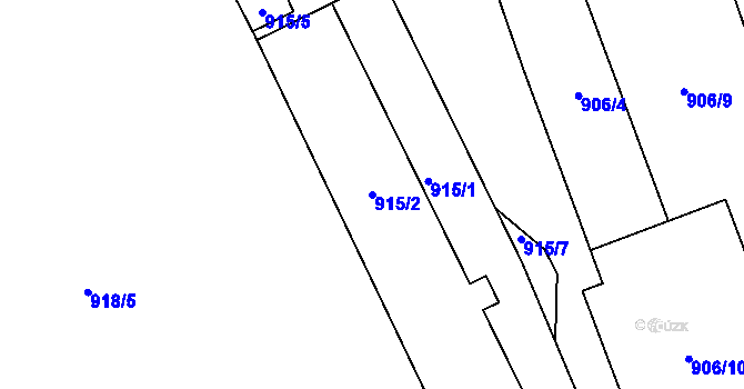 Parcela st. 915/2 v KÚ Dobruška, Katastrální mapa