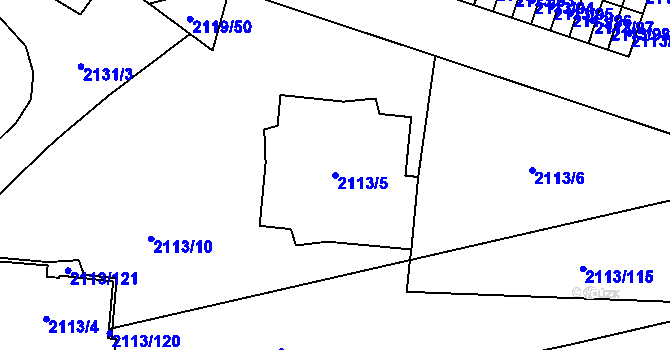 Parcela st. 2113/5 v KÚ Dobruška, Katastrální mapa