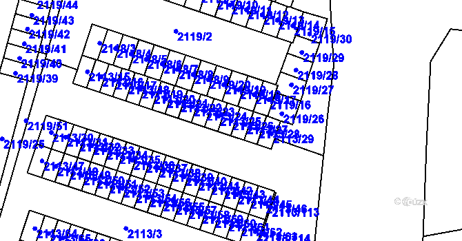 Parcela st. 2113/26 v KÚ Dobruška, Katastrální mapa