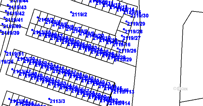 Parcela st. 2113/27 v KÚ Dobruška, Katastrální mapa