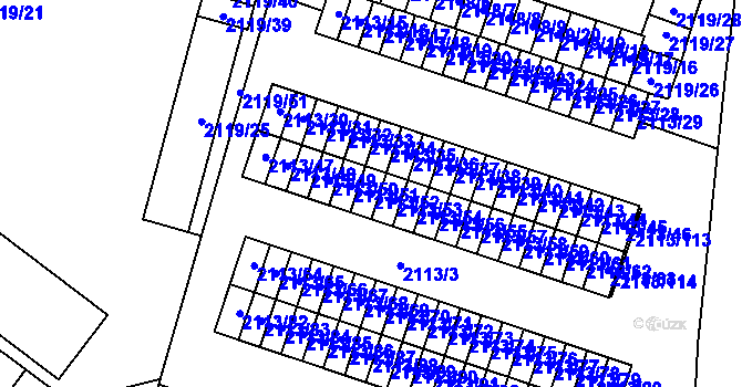 Parcela st. 2113/52 v KÚ Dobruška, Katastrální mapa