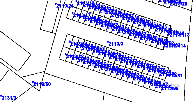 Parcela st. 2113/69 v KÚ Dobruška, Katastrální mapa