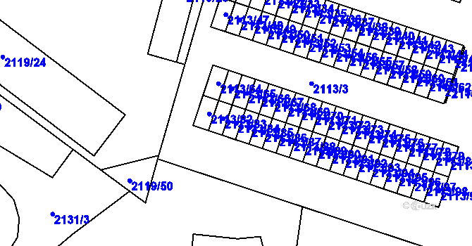 Parcela st. 2113/84 v KÚ Dobruška, Katastrální mapa