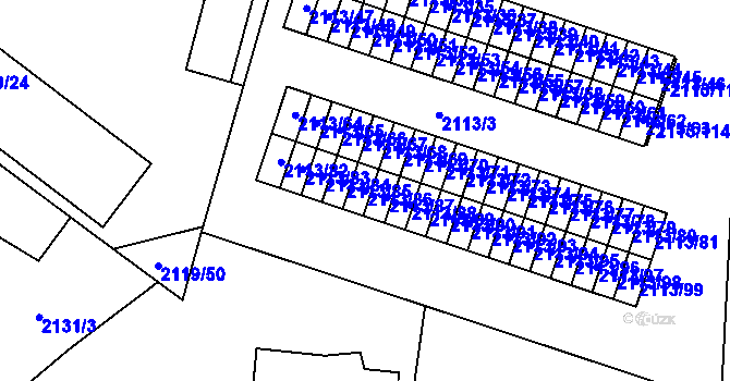 Parcela st. 2113/86 v KÚ Dobruška, Katastrální mapa