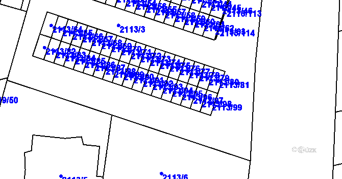 Parcela st. 2113/95 v KÚ Dobruška, Katastrální mapa