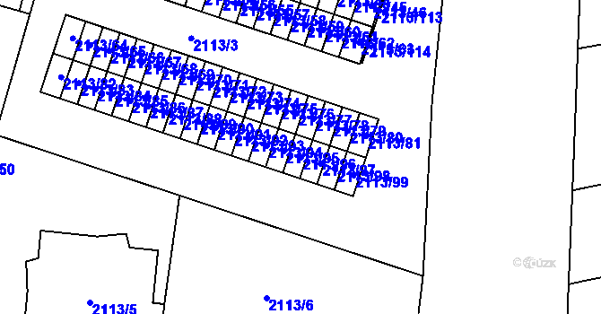 Parcela st. 2113/96 v KÚ Dobruška, Katastrální mapa