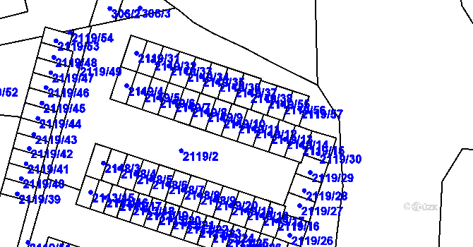 Parcela st. 2119/11 v KÚ Dobruška, Katastrální mapa