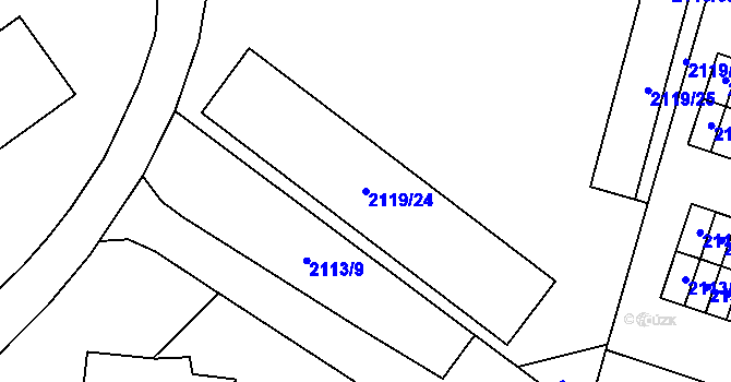 Parcela st. 2119/24 v KÚ Dobruška, Katastrální mapa