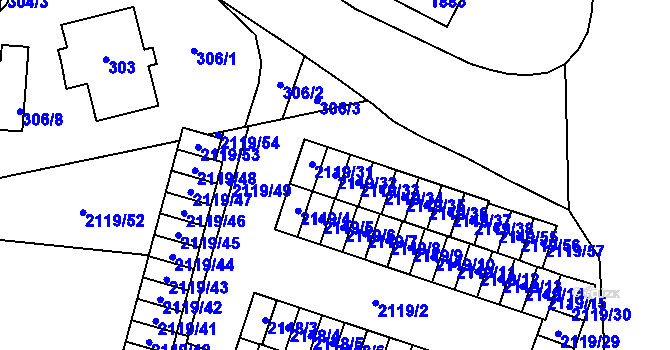 Parcela st. 2119/32 v KÚ Dobruška, Katastrální mapa