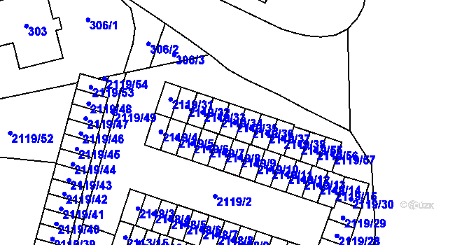 Parcela st. 2119/35 v KÚ Dobruška, Katastrální mapa