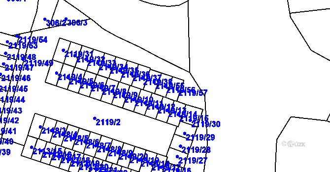 Parcela st. 2119/56 v KÚ Dobruška, Katastrální mapa