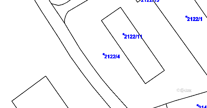 Parcela st. 2122/4 v KÚ Dobruška, Katastrální mapa