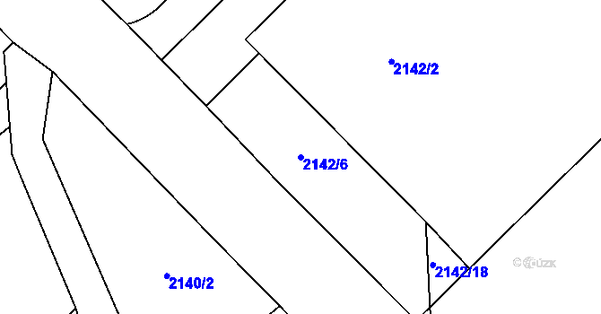 Parcela st. 2142/6 v KÚ Dobruška, Katastrální mapa