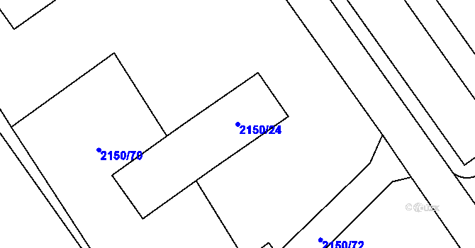 Parcela st. 2150/24 v KÚ Dobruška, Katastrální mapa