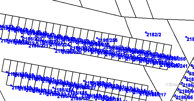 Parcela st. 2186/231 v KÚ Dobruška, Katastrální mapa