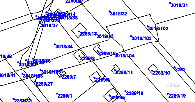 Parcela st. 2289/12 v KÚ Dobruška, Katastrální mapa
