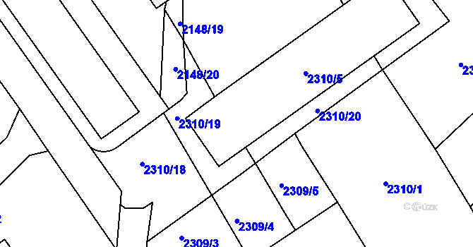 Parcela st. 2310/3 v KÚ Dobruška, Katastrální mapa