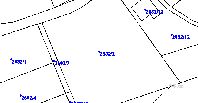 Parcela st. 2682/2 v KÚ Dobruška, Katastrální mapa