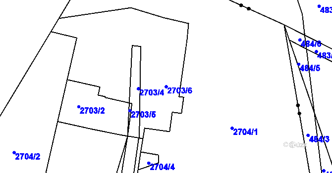 Parcela st. 2703/6 v KÚ Dobruška, Katastrální mapa