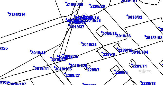 Parcela st. 3018/34 v KÚ Dobruška, Katastrální mapa