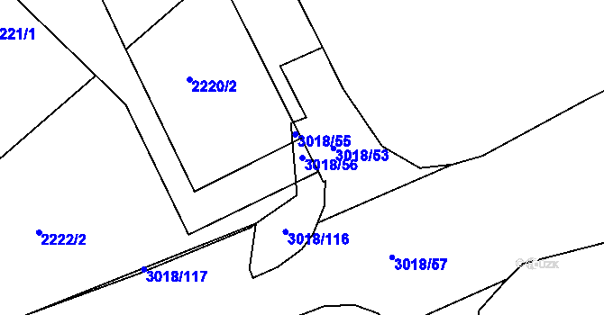 Parcela st. 3018/56 v KÚ Dobruška, Katastrální mapa
