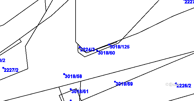Parcela st. 3018/60 v KÚ Dobruška, Katastrální mapa
