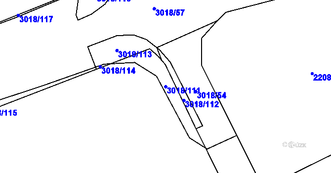 Parcela st. 3018/111 v KÚ Dobruška, Katastrální mapa