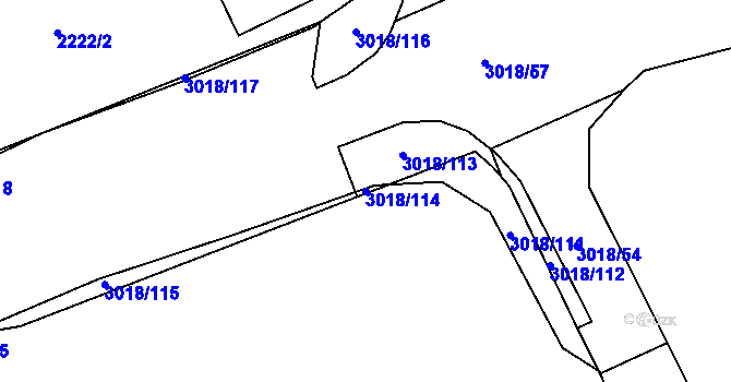 Parcela st. 3018/114 v KÚ Dobruška, Katastrální mapa