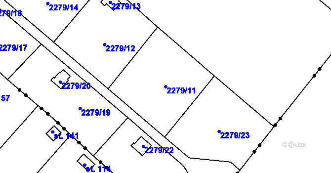Parcela st. 2279/11 v KÚ Dobruška, Katastrální mapa